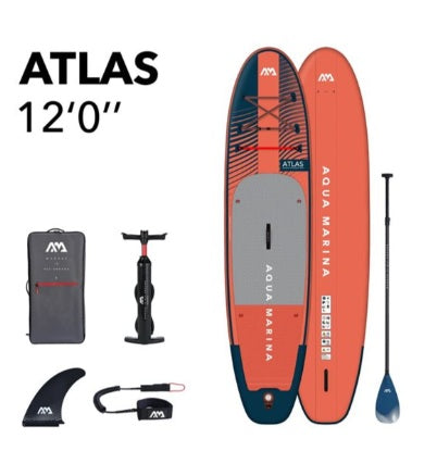 AQUA MARINA ATLAS<br>12' x 33'' x 6''<br>Isup gonflable|AQUA MARINA ATLAS<br>12' x 33'' x 6''<br>Inflatable Isup