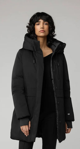 SOIA KYO ROXANN<br>90% Duvet sans fourrure<br>Manteau d'hiver -30°C<br>Noir ou Evergreen| SOIA KYO ROXANN<br>90% Down with no fur<br>Winter Coat -30°C<br>Black or Evergreen