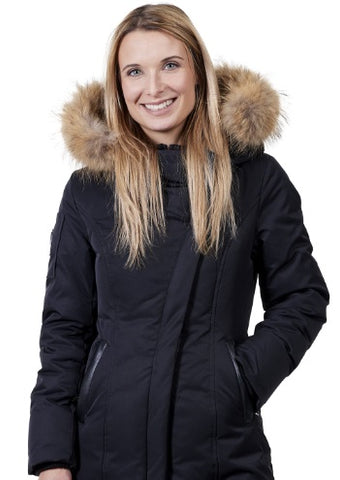 ARCTIC NORTH MONTE 2XL<br>80% Duvet et Vraie Fourrure<br>Manteau d'hiver<br>Noir - Army - Camel|ARCTIC NORTH MONTE 2XL<br>80% Down with Genuine Fur<br>Winter Coat <br>Black - Army - Camel