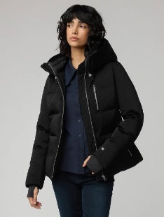 SOIA KYO MARILOU <br>90% Duvet sans fourrure<br>Manteau d'hiver -15°C<br>Noir, Hush et Lapis| SOIA KYO MARILOU<br>90% Down with no fur<br>-15°C Winter Coat<br>Black, Hush et Lapis