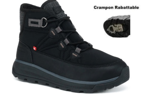 NEXGRIP ICE WONDER MID <br>Crampons Rétractables<br>BOTTES D'HIVER<br>TEMP -35°C<br>Noir|NEXGRIP ICE WONDER MID <br>Retractable Crampons <br>WINTER BOOTS<br>TEMP -35°C <br>Black (Copy)