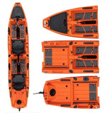 YANES PROPECHE SIMPLE OU DOUBLE MODULAIRE 14' <br>KAYAK DE PÊCHE À PÉDALES<br>Choix de couleur | YANES PROPECHE SINGLE OR DOUBLE MODULAR <br>PEDAL DRIVE FISHING KAYAK 14' <br>Choice of colors