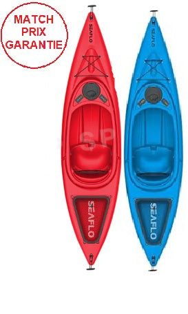 SEAFLO 10'<br>KAYAK RÉCRÉATIF<br>Bleu ou Rouge<br><br> <span style=color:red>299.99</span><br><s>Rég. 579.99 </s><br><br>Dépôt en ligne 50$|SEAFLO 10'<br>RECREATIONAL KAYAK<br>Red or Blue<br><br>299.99<br>Rég. 579.99<br><br>Reserve Online $50