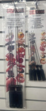 STAY KABOB Fourchettes à griller en acier inoxydable double brochette|STAY KABOB Stainless steel double Skewers