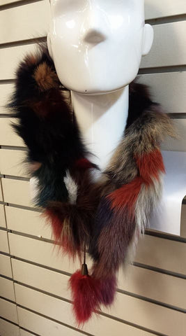 Foulards en Vraie Fourrure Multi couleur|Multi colored Genuine Fur Scarf