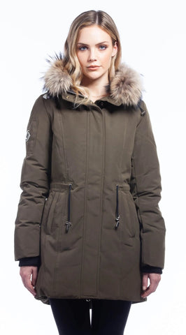 ARCTIC NORTH PARKA FEMME<br>80% Duvet et Vraie Fourrure<br>Manteau d'hiver<br>Noir - Army - Bleu |ARCTIC NORTH PARKA<br>80% Down with Genuine Fur<br>Winter Coat<br> Black - Navy - Army