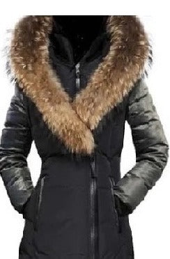 manteau hiver femme cuir et fourrure